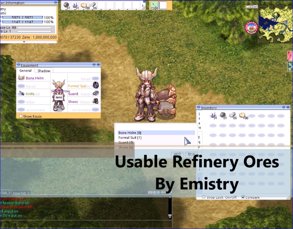 Usable Refinery Ores