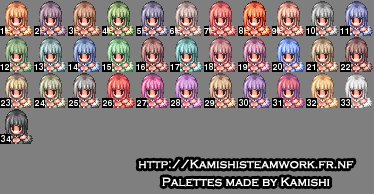 34 Kamishi's Hair Dyes (From 127 Hair Dyes Pack)