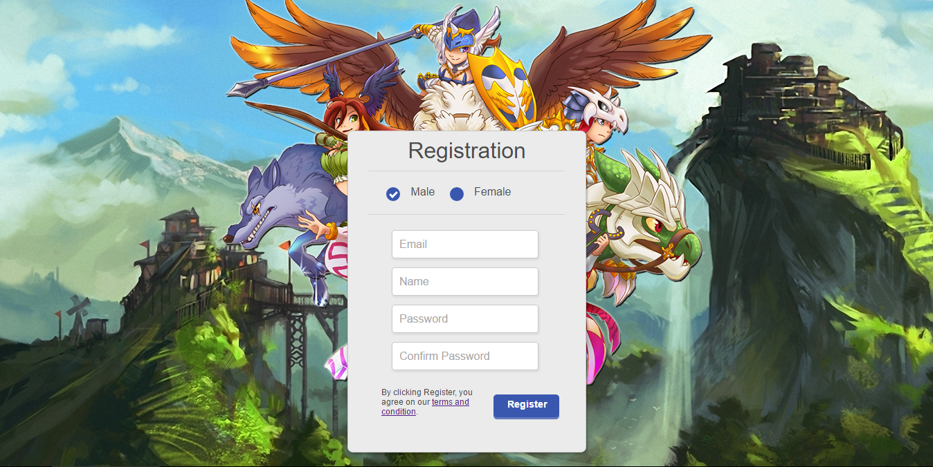 Registration WebTemplate / SemiCoded