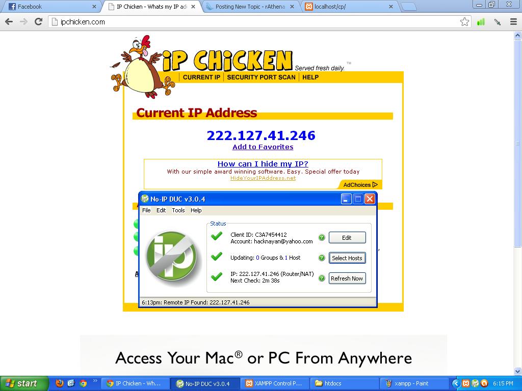 What Is My IP Address, chicken IP address