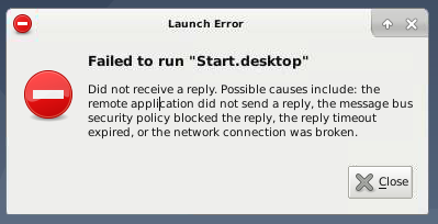 vnc server failed to start