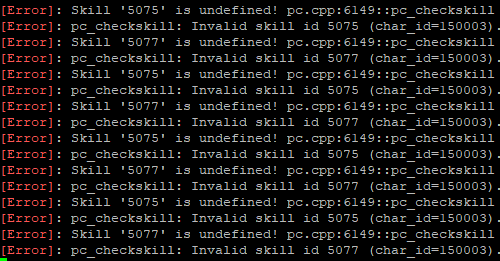 pc_checkskill : invalid skill id '#' - General Support - rAthena