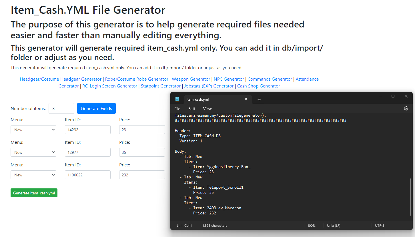 Multiple Custom Files Generator - Page 2 - Project Releases - rAthena